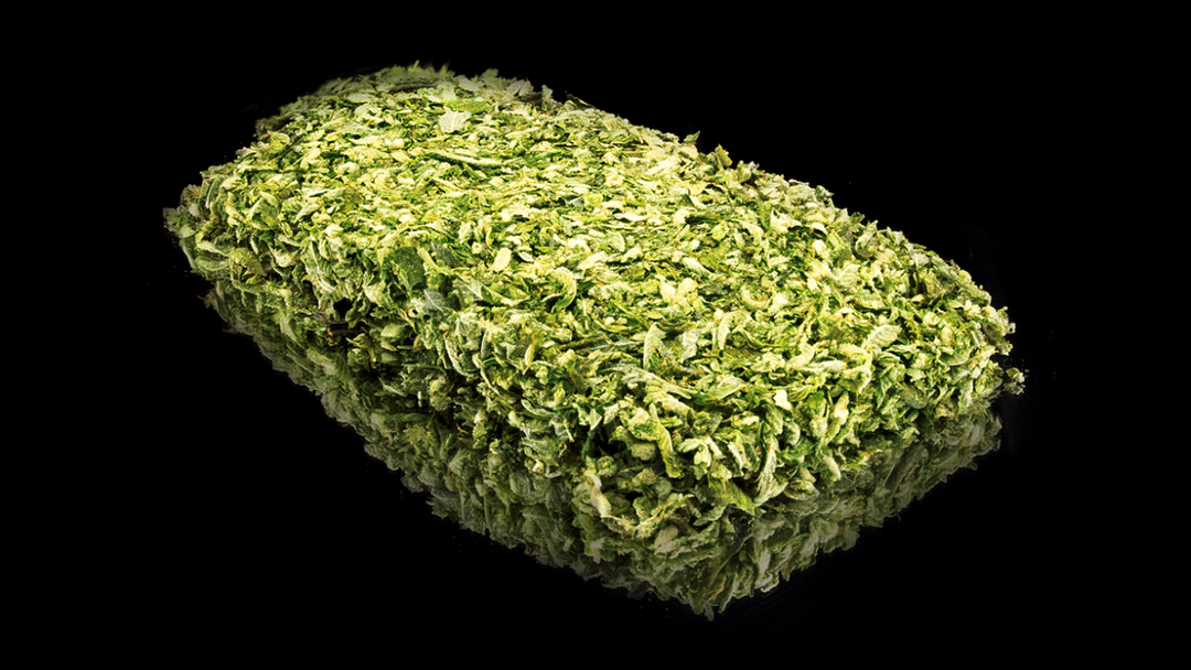 Falcanna cannabis sugar trim, trichome-intact hand-trimmed leaves, pesticide-free, Olympic Peninsula Washington